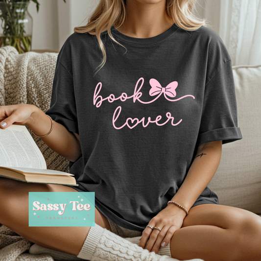 BOOK LOVER PINK BOW **Preorder/Restock Ships in 5-10 biz days**