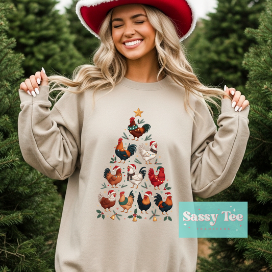 CHICKEN CHRISTMAS TREE MISTLETOE **Preorder/Restock Ships in 5-10 biz days**