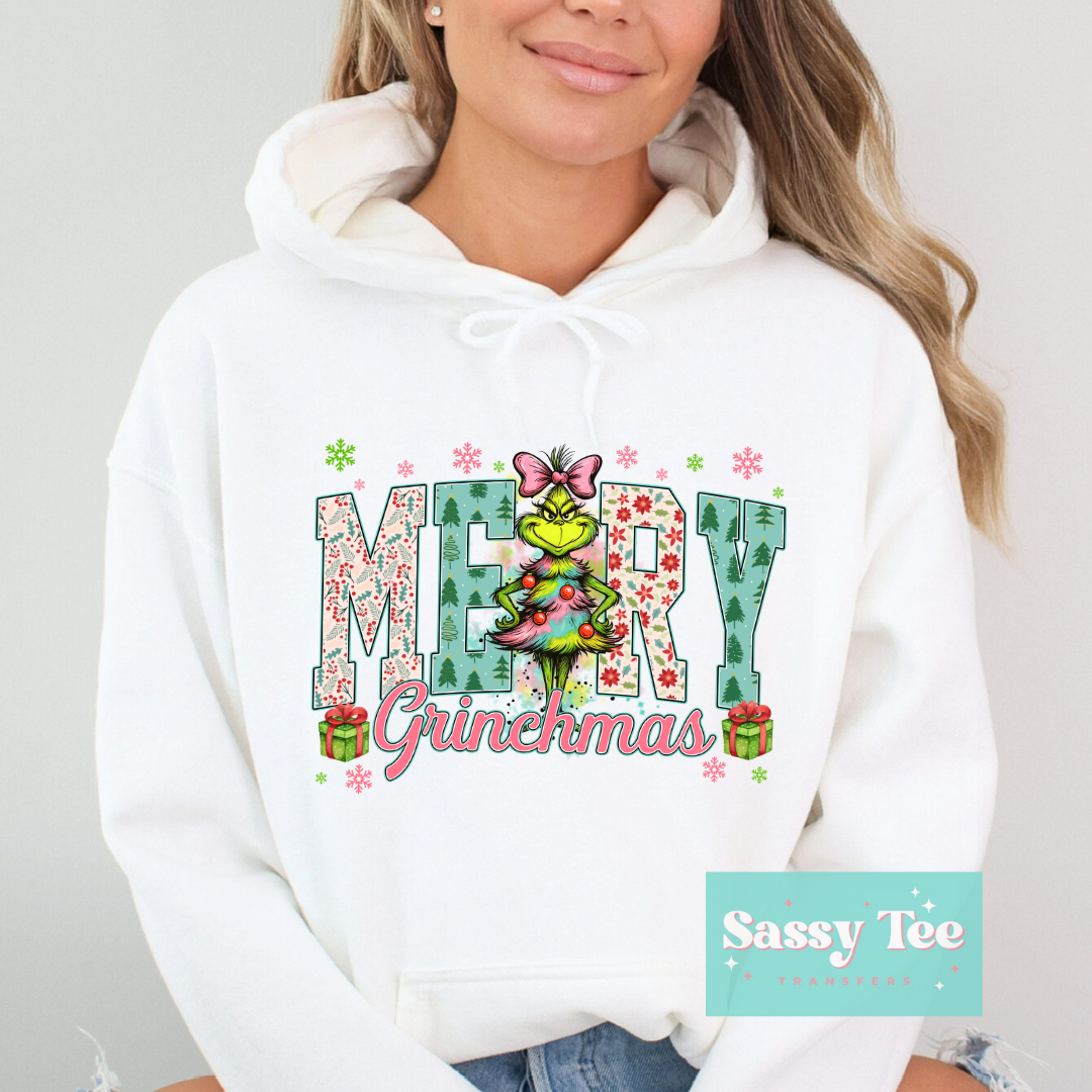 MERRY GRINCHMAS PINK DRESS GREEN MAN **Preorder/Restock Ships in Est. 5-12 biz days**