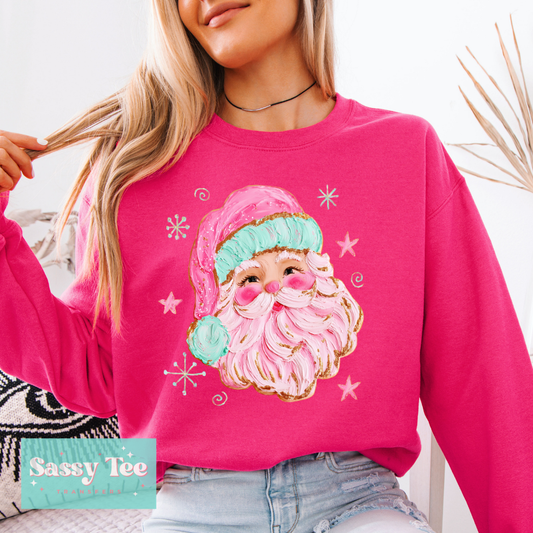PINK MINT SANTA TEXTURED PAINT **Preorder/Restock Ships in 5-10 biz days**