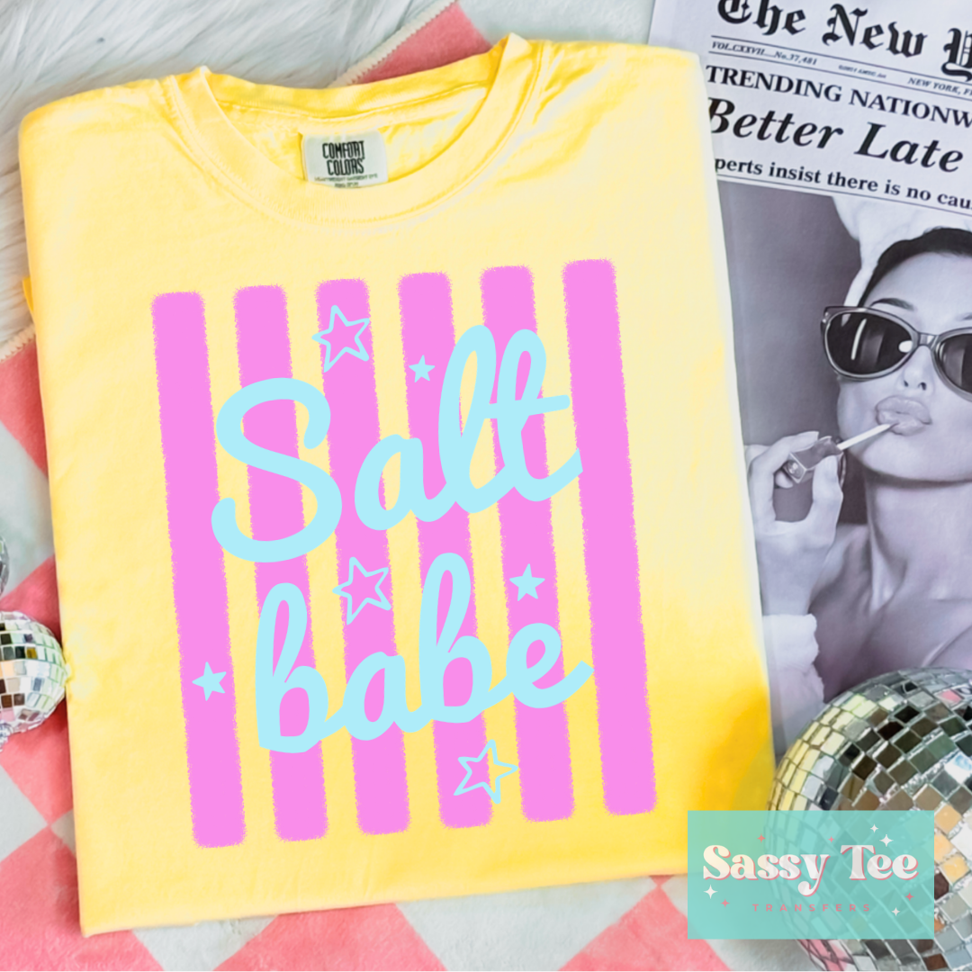 SALT BABE PREPPY PINK STRIPES **Preorder/Restock Ships in 5-10 biz days**