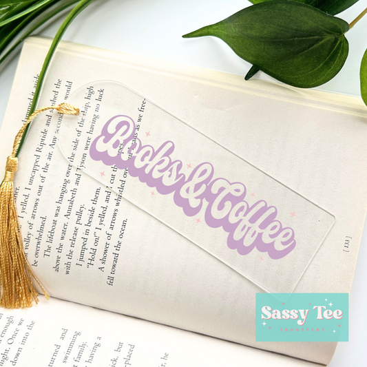 BOOKS COFFEE UV DTF BOOKMARK DECAL