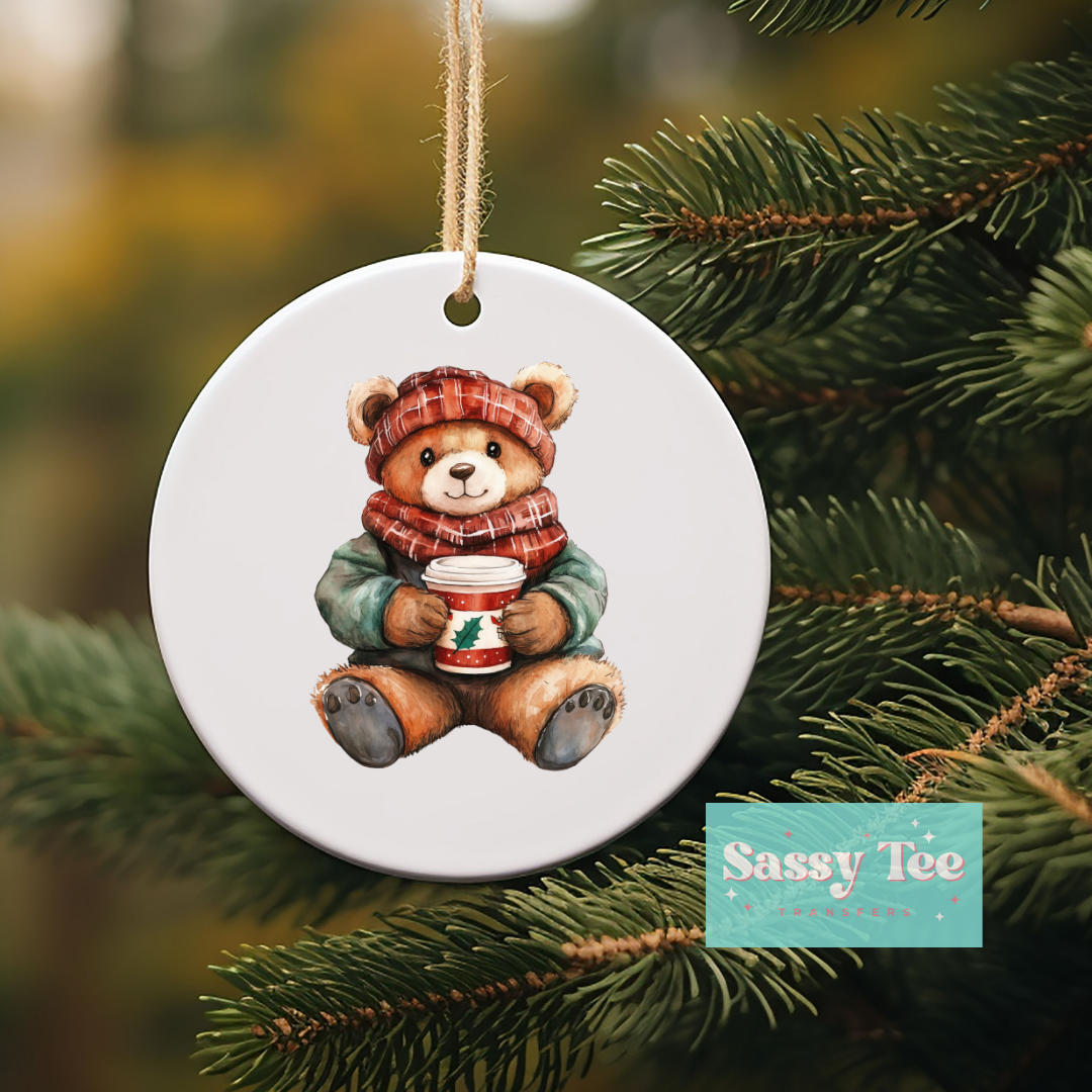 CHRISTMAS TEDDY UV DTF DECAL