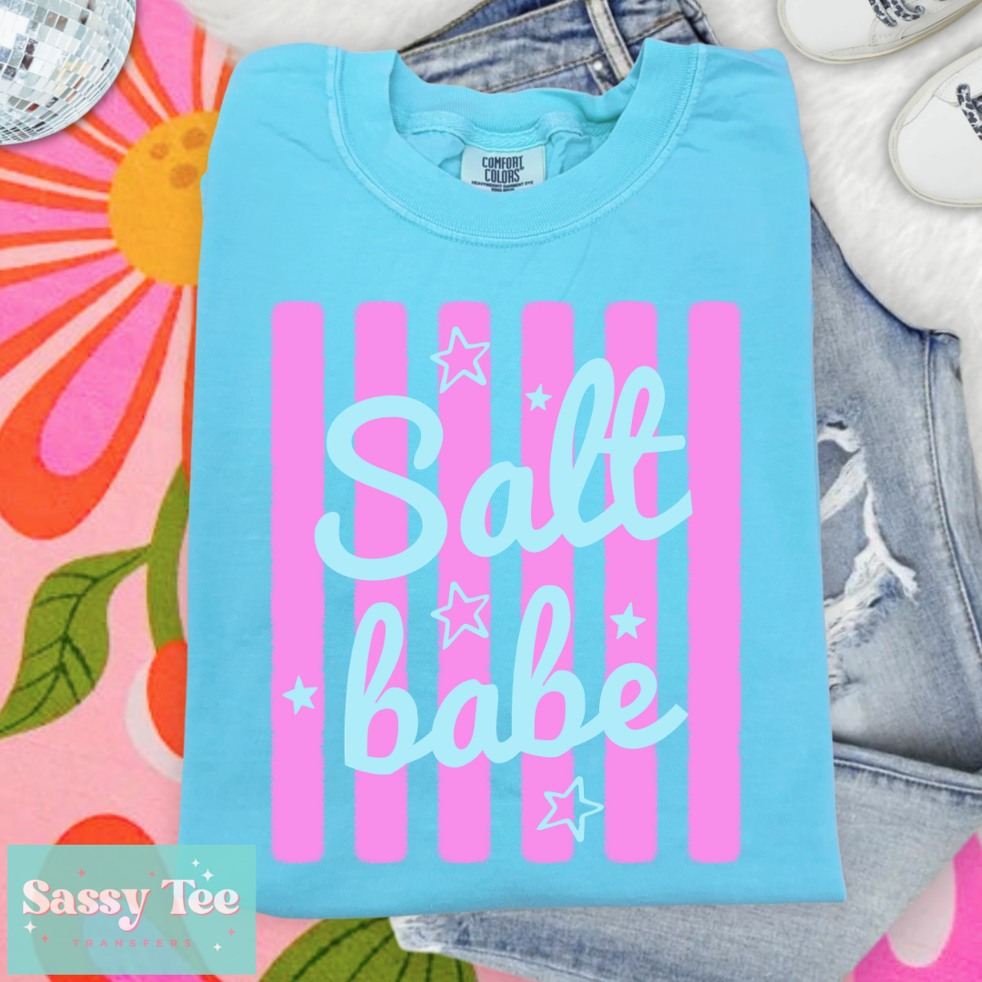 SALT BABE PREPPY PINK STRIPES **Preorder/Restock Ships in 5-10 biz days**
