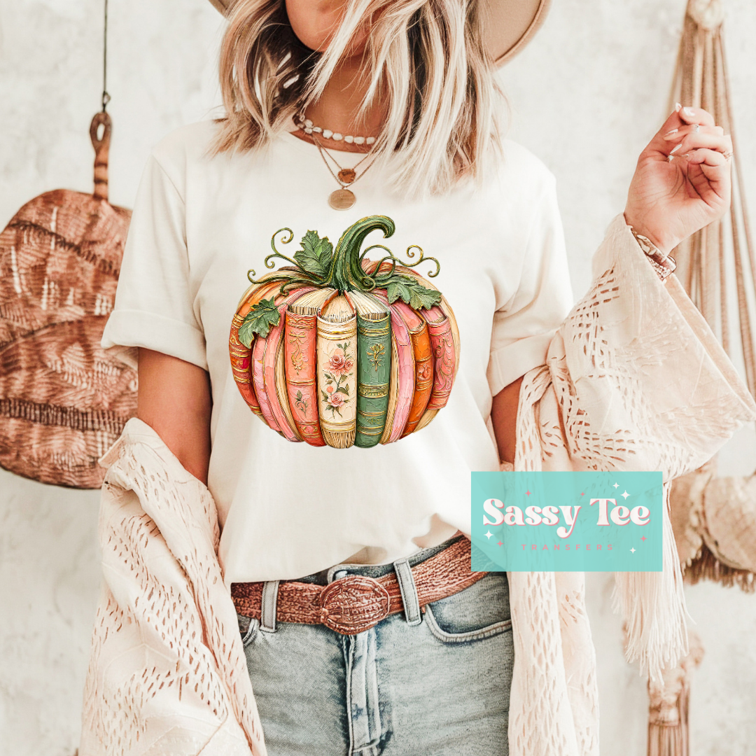BOOKS PUMPKIN FAUX TEXTURE PAINT **Preorder/Restock Ships in 5-10 biz days**