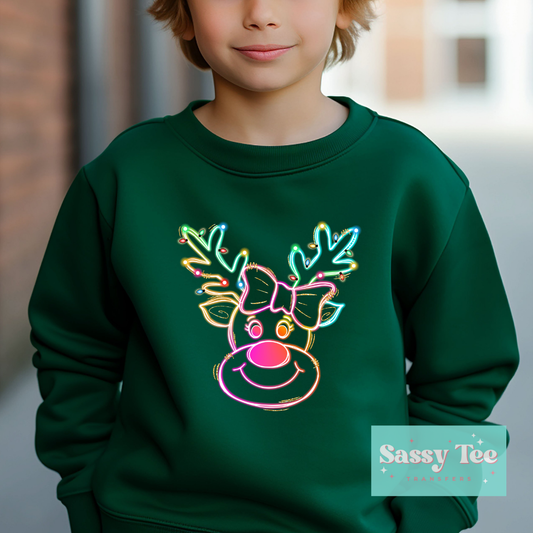 BRIGHT CHRISTMAS LIGHTS REINDEER Kids **Preorder/Restock Ships in Est. 5-10 biz days**