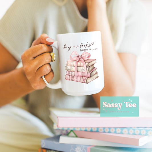 BUY ME BOOKS PRETTY PINK BOW UV DTF CUP DECAL