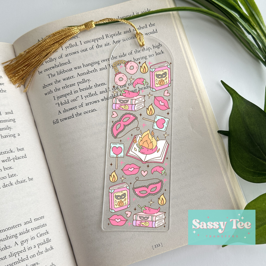 PINK SMUT SPICY BOOKS UV DTF BOOKMARK DECAL *Preorder Ships in est. 5-10 biz days*