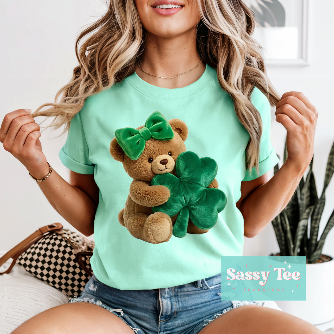 TEDDY CLOVER FAUX ST. PATTY **Preorder/Restock Ships in 5-10 biz days**