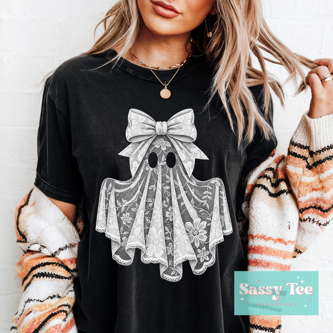 GHOST LACE BOW **Preorder/Restock Ships in 5-10 biz days**