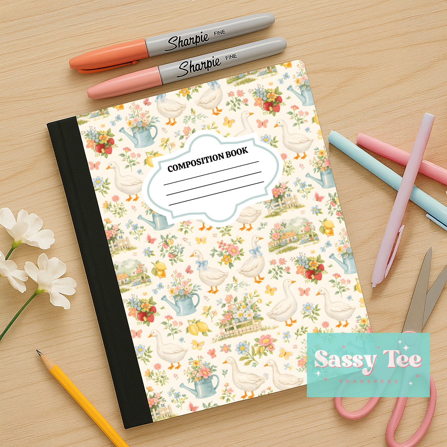 GRANDMA CORE GARDEN GOOSE Peel + Stick Notebook Cover SET