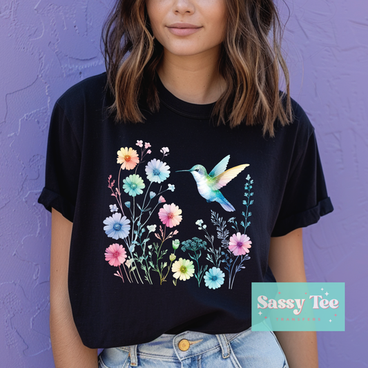 HUMMINGBIRD PASTEL FLOWERS **Preorder/Restock Ships in 5-10 biz days**