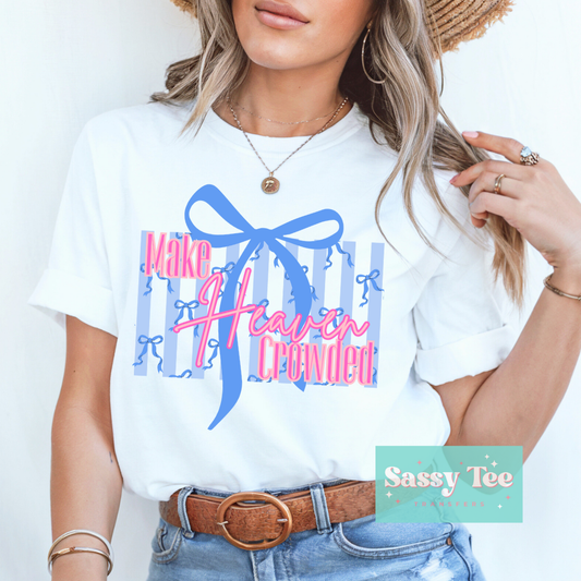 MAKE HEAVEN CROWDED BLUE BOW RETRO **Preorder/Restock Ships in 5-10 biz days**