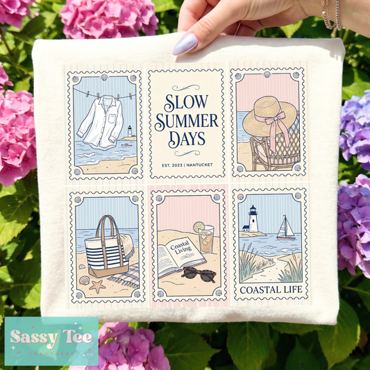 NANTUCKET SLOW SUMMER DAYS COASTAL LIFE STAMPS **Preorder/Restock Ships in 5-10 biz days**