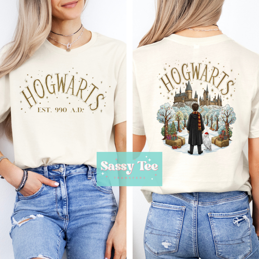 HOGWARTS GOLD Front + Back Options **Preorder/Restock Ships in 5-10 biz days**