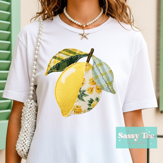 LEMON VINTAGE FAUX PATCHWORK **Preorder/Restock Ships in 5-10 biz days**