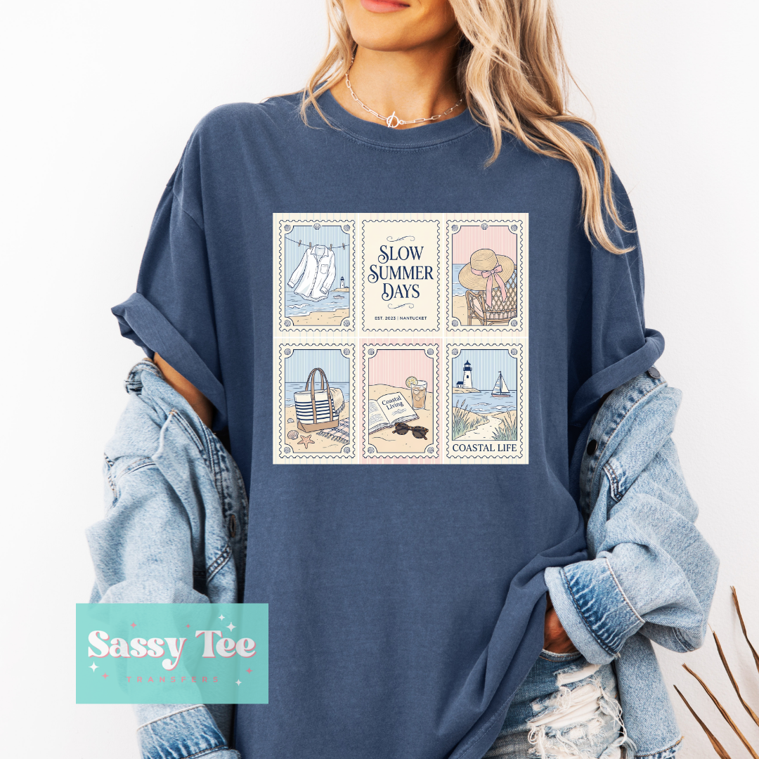 NANTUCKET SLOW SUMMER DAYS COASTAL LIFE STAMPS **Preorder/Restock Ships in 5-10 biz days**