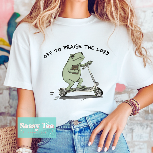 OFF TO PRAISE THE LORD FROG FAITH **Preorder/Restock Ships in 5-10 biz days**