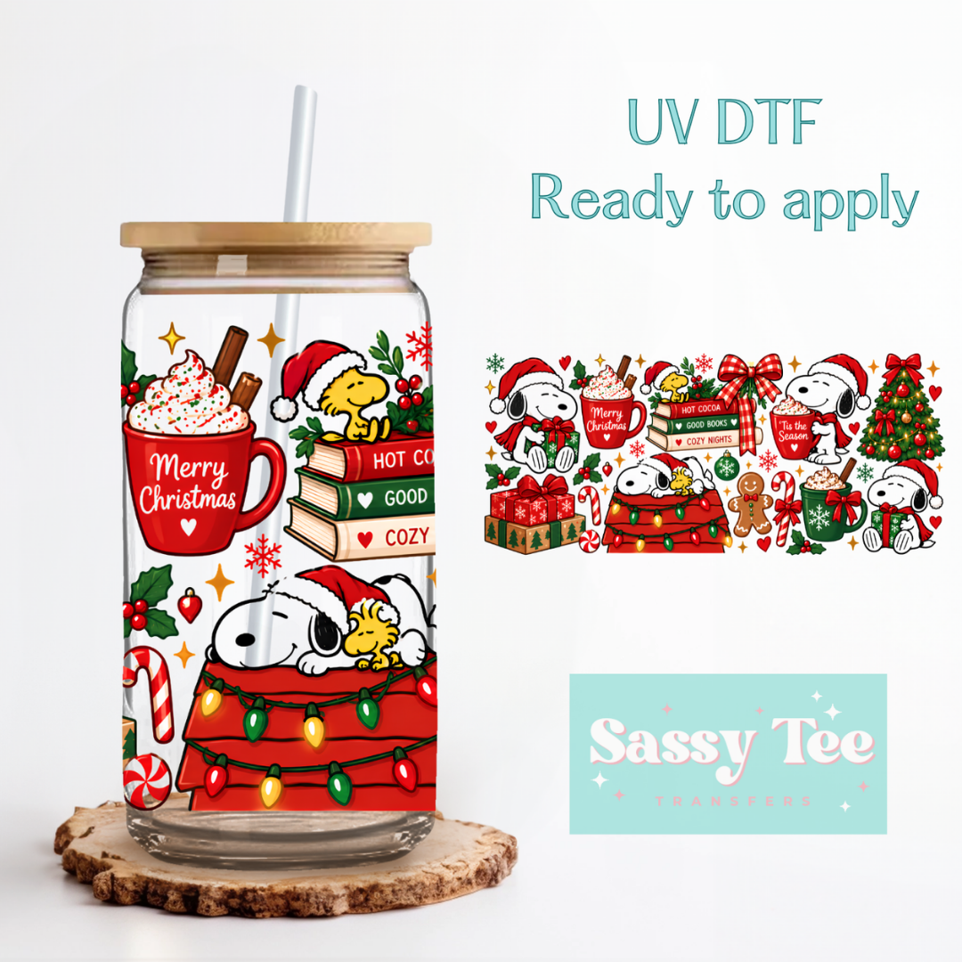 SNOOP BOOK CHRISTMAS FRIENDS *DOUBLE SIDED* UV DTF WRAP **Preorder/Restock Ships in 5-10 biz days**