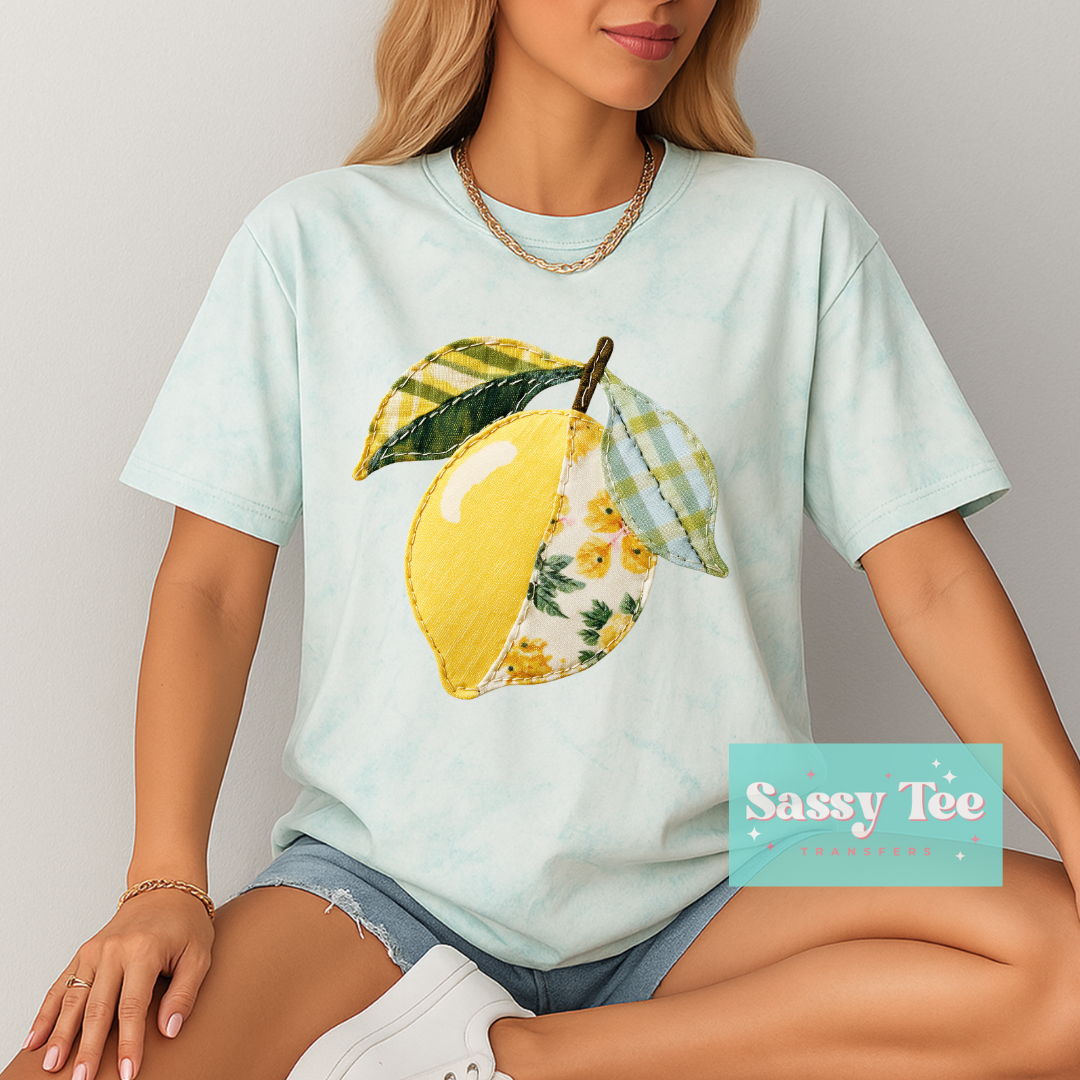 LEMON VINTAGE FAUX PATCHWORK