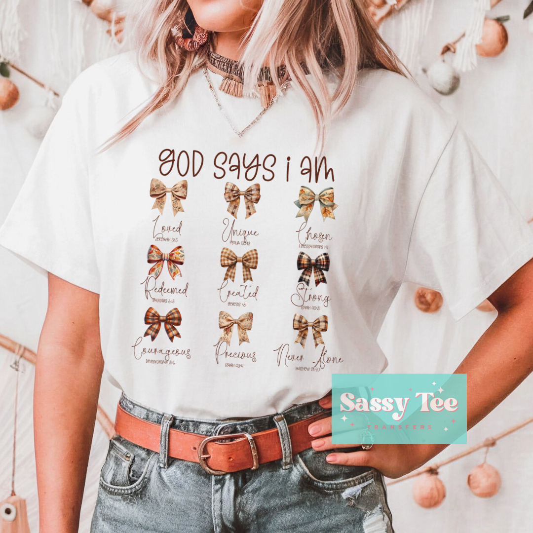 GOD SAYS I AM FALL BOWS **Preorder, Ships in 5-14 biz days**