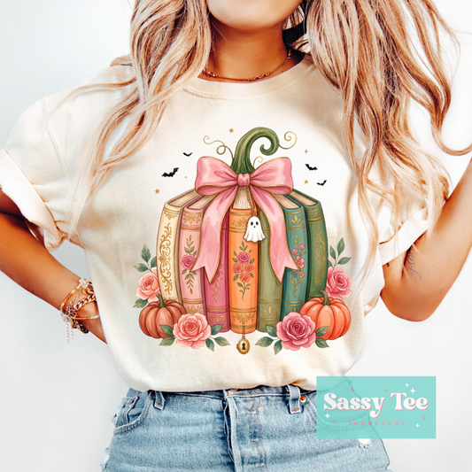 BOOKS PUMPKIN PINK FLORAL **Preorder/Restock Ships in 5-10 biz days**