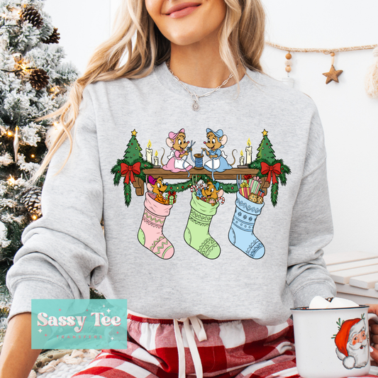 CHRISTMAS STOCKINGS MICE FRIENDS **Preorder/Restock Ships in 5-10 biz days**