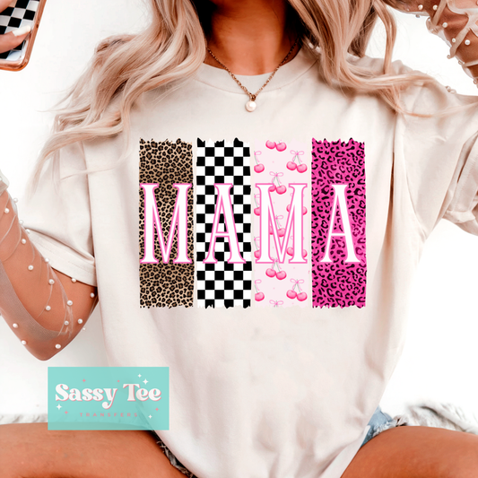 MAMA RETRO LEOPARD CHERRIES PINK **Preorder/Restock Ships in 5-10 biz days**