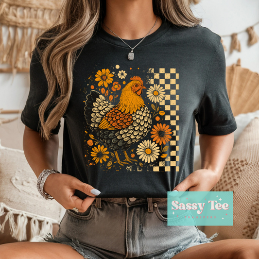 FALL RETRO CHICKEN FLORAL **Preorder/Restock Ships in 5-10 biz days**