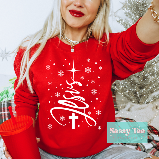 JESUS CHRISTMAS TREE WHITE **Preorder/Restock Ships in Est. 5-10 biz days**