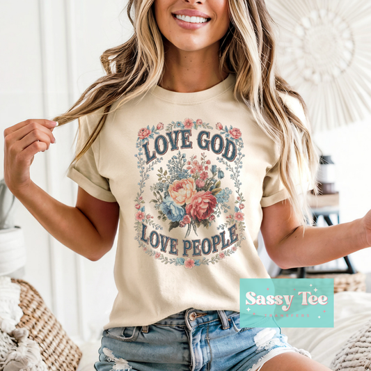LOVE GOD LOVE PEOPLE FLORAL FAITH **Preorder/Restock Ships in 5-10 biz days**