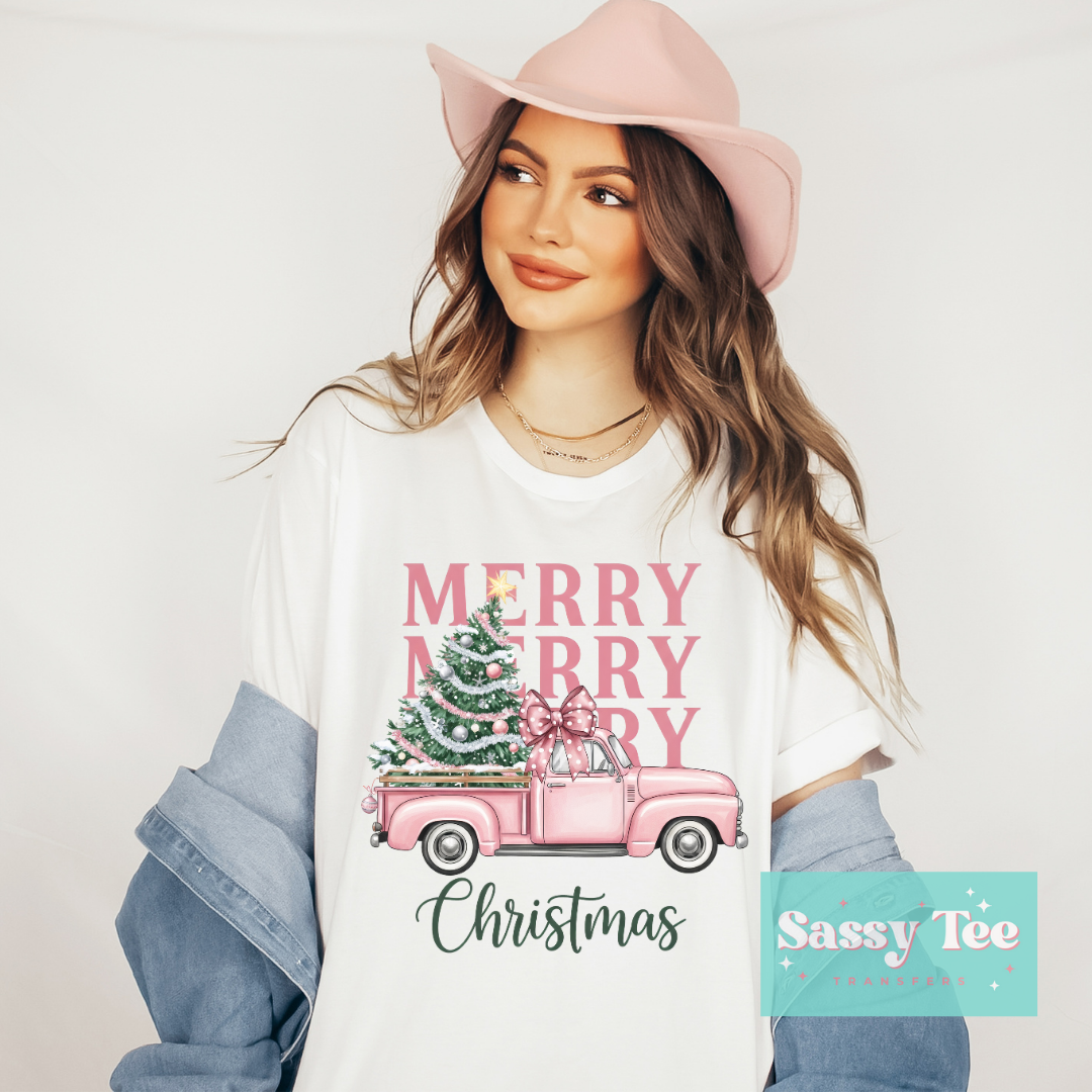 MERRY PINK TRUCK CHRISTMAS **Preorder/Restock Ships in Est. 5-12 biz days**