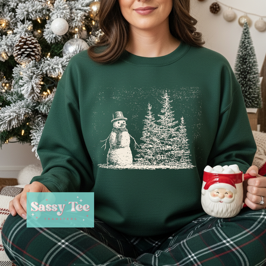 SNOWMAN FOREST For Darker Colors **Preorder/Restock Ships in 5-10 biz days**
