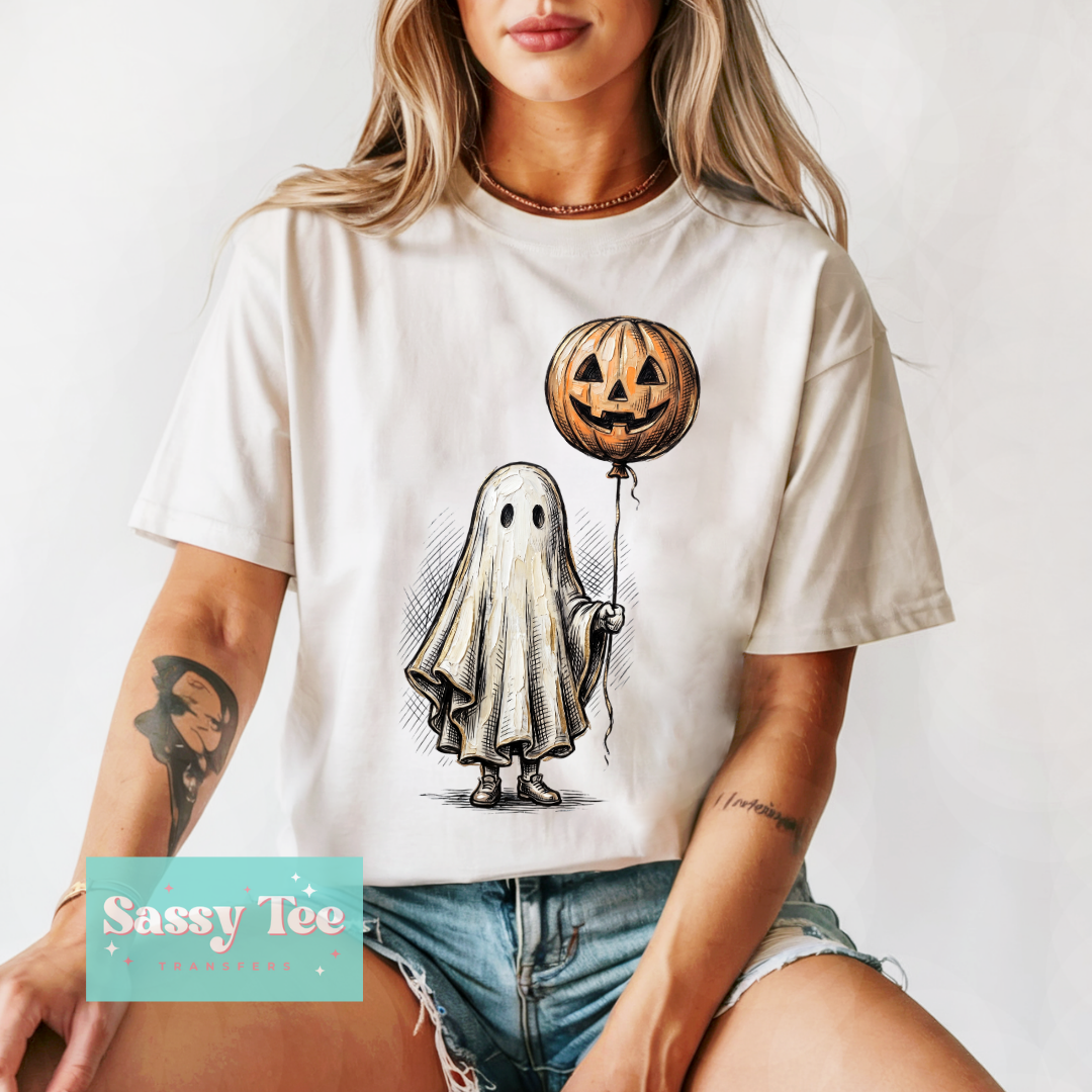 GHOST PUMPKIN BALLOON VINTAGE **Preorder/Restock Ships in 5-10 biz days**