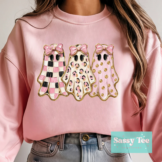 PINK GOLD RETRO LEOPARD GHOST TRIO FAUX PAINT **Preorder/Restock Ships in 5-10 biz days**