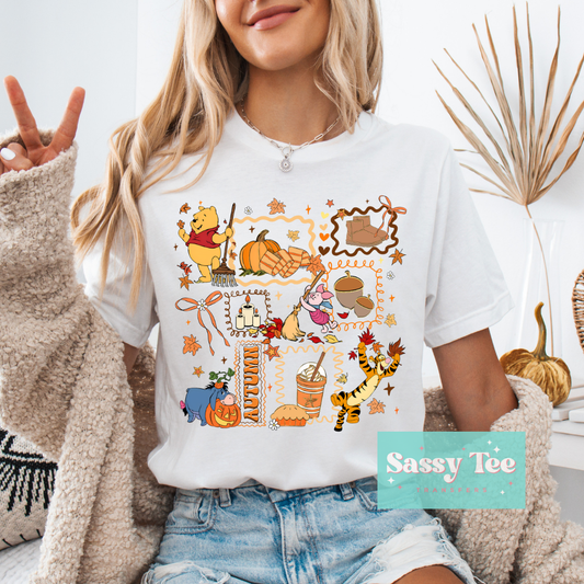 FALL POOH FRIENDS FRAMES AUTUMN **Preorder/Restock Ships in 5-10 biz days**