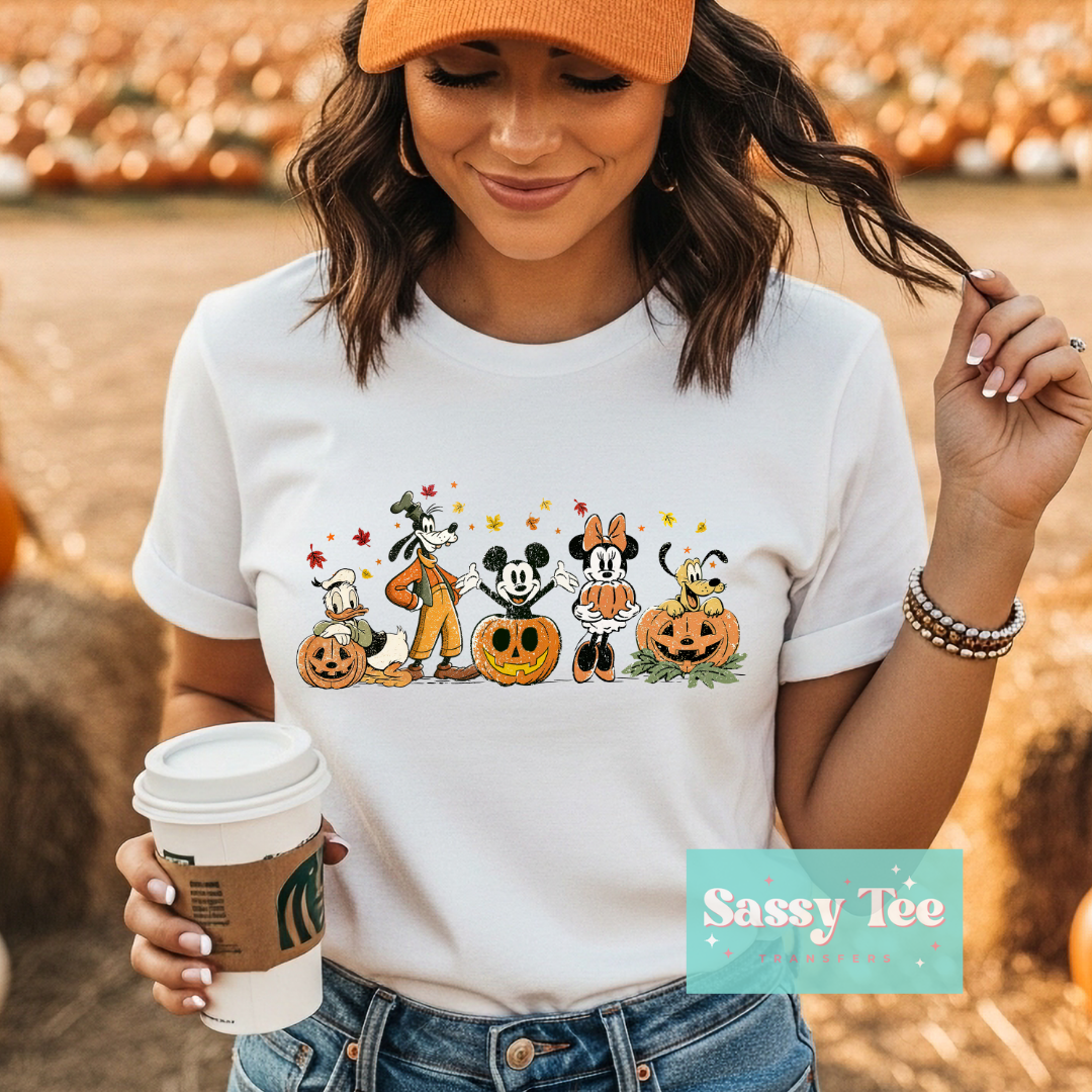 HALLOWEEN MOUSE FRIENDS PUMPKINS DOT BOWS **Preorder/Restock Ships in 5-10 biz days**