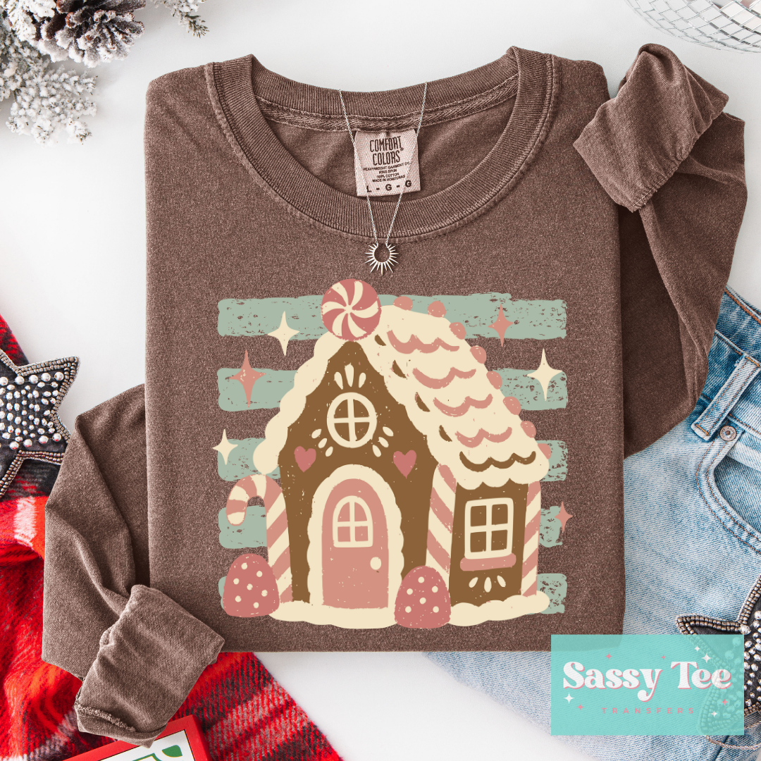 GINGERBREAD HOUSE VINTAGE PREPPY STRIPE **Preorder/Restock Ships in 5-10 biz days**