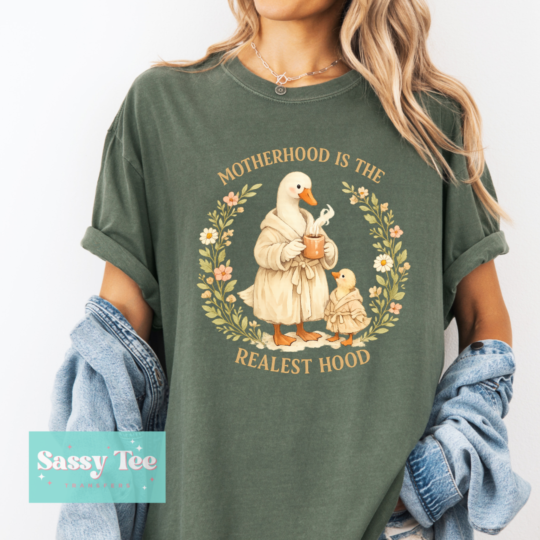 MOTHERHOOD IS THE REALEST HOOD GOOSE **Preorder/Restock Ships in 5-10 biz days**