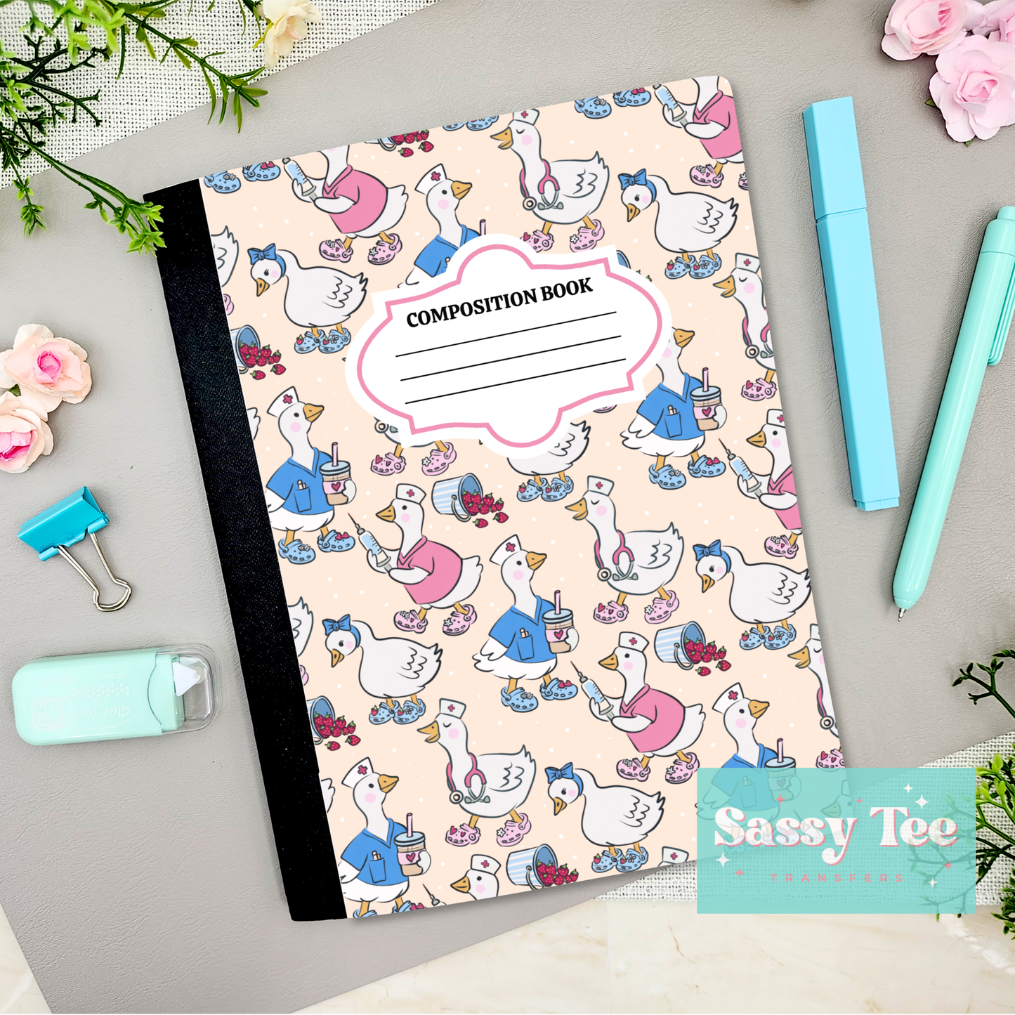 NURSE GOOSE Peel + Stick Notebook Cover SET