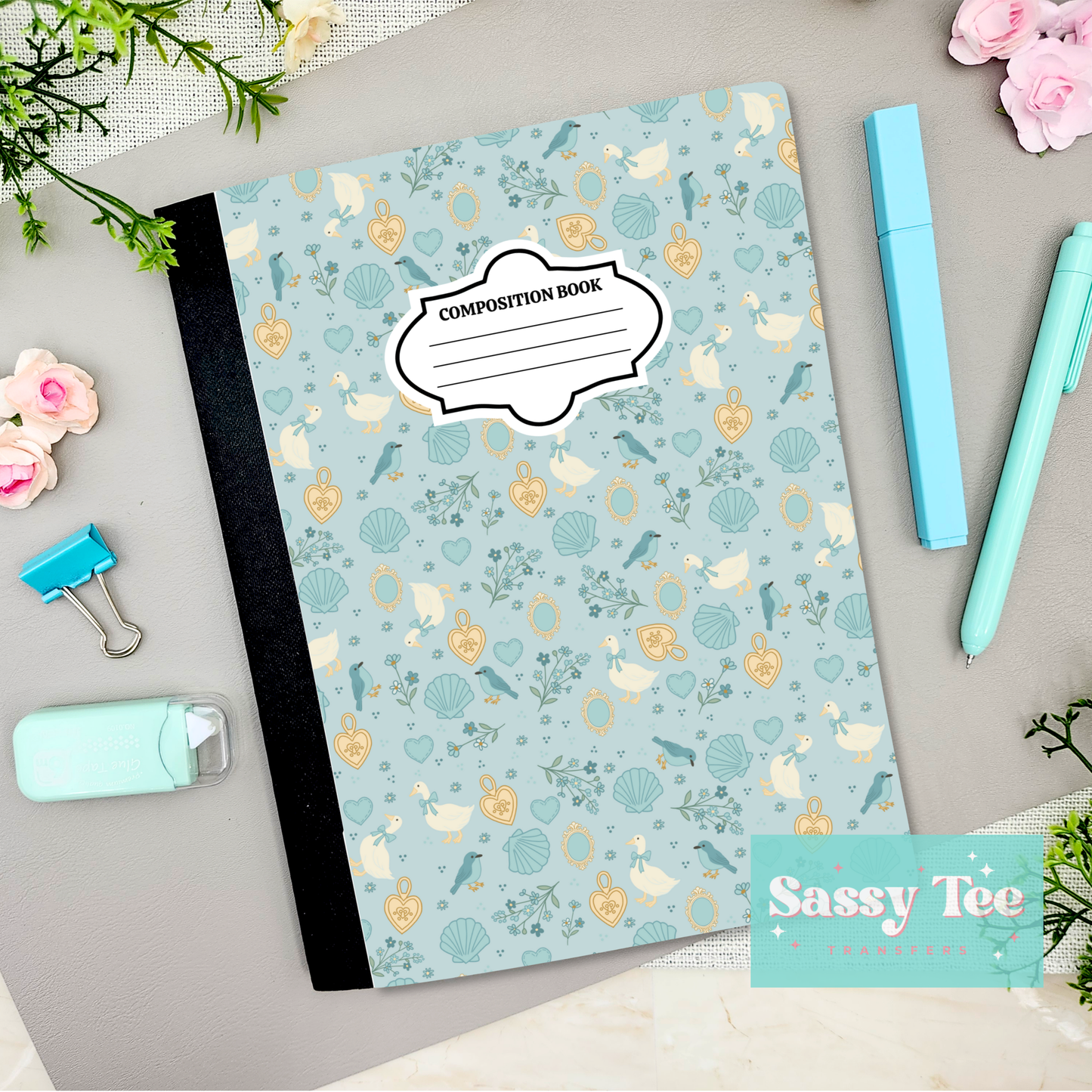 GOOSE COASTAL GRANDMACORE LOCKET Peel + Stick Notebook Cover SET