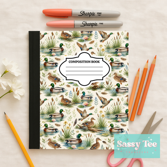 DUCK SEASON POND Peel + Stick Notebook Cover SET