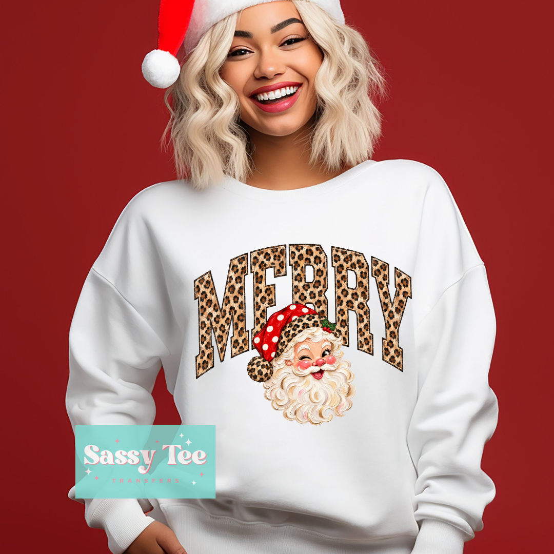 MERRY LEOPARD SANTA RED **Preorder/Restock Ships in 5-10 biz days**