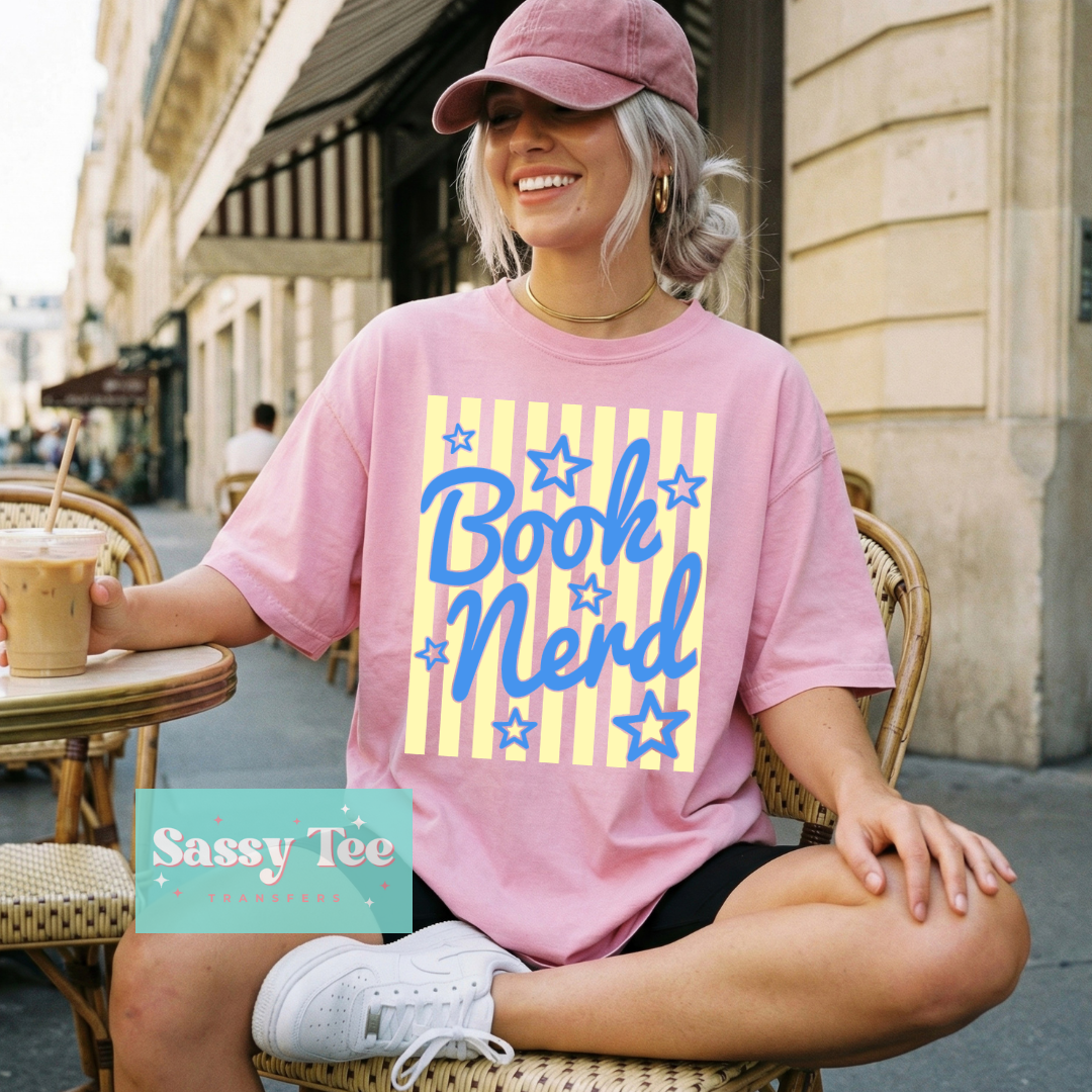 BOOK NERD PREPPY STRIPES **Preorder/Restock Ships in 5-10 biz days**