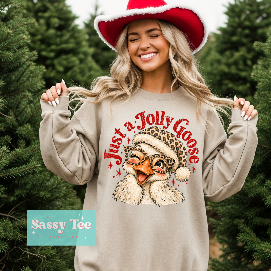 JUST A JOLLY GOOSE CUTE LEOPARD RED **Preorder/Restock Ships in 5-10 biz days**