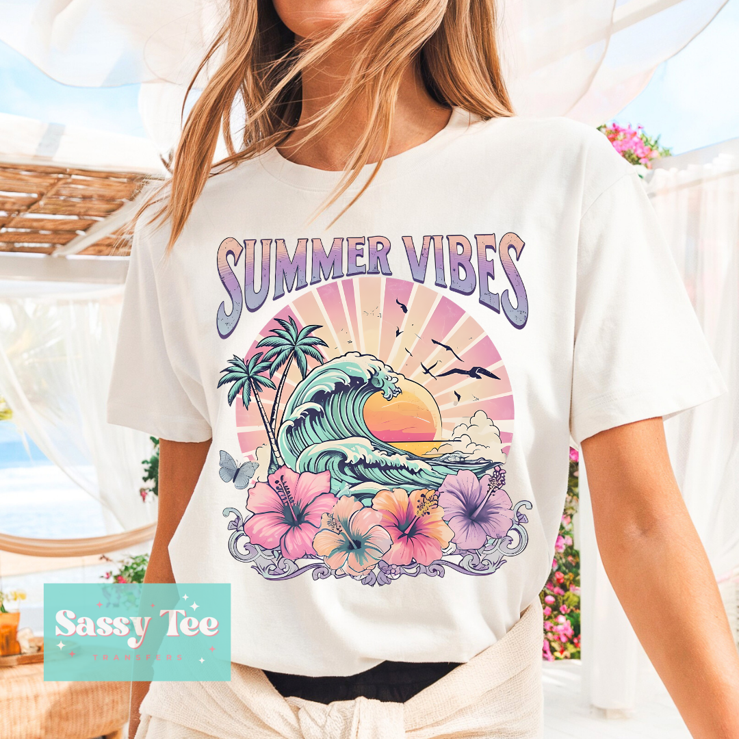 SUMMER VIBES FLORAL RETRO WAVES **Preorder/Restock Ships in 5-10 biz days**