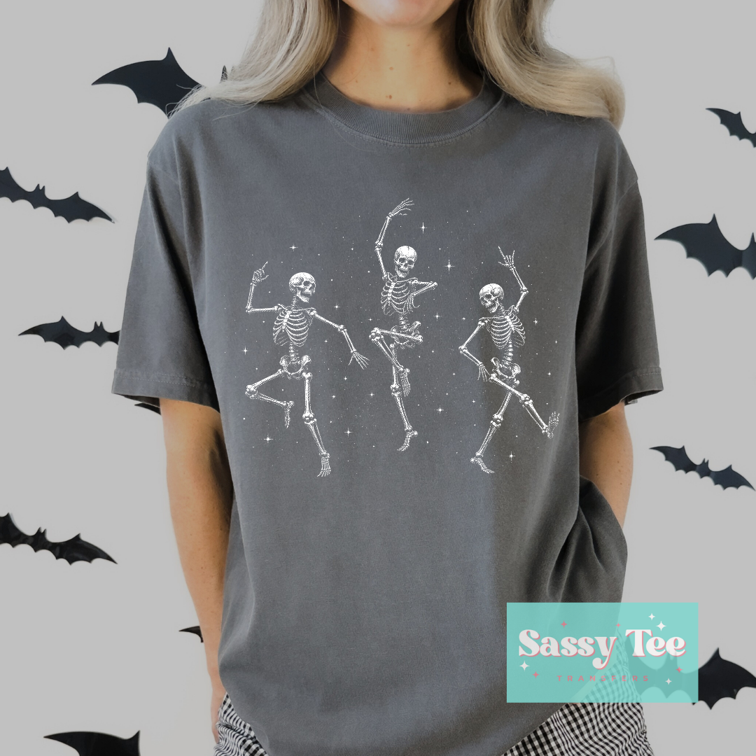 SKELETONS DANCING For Darker Colors **Preorder/Restock Ships in 5-10 biz days**