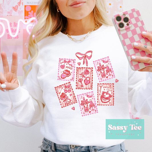 VALENTINE STAMPS BOW **Preorder/Restock Ships in 5-10 biz days**