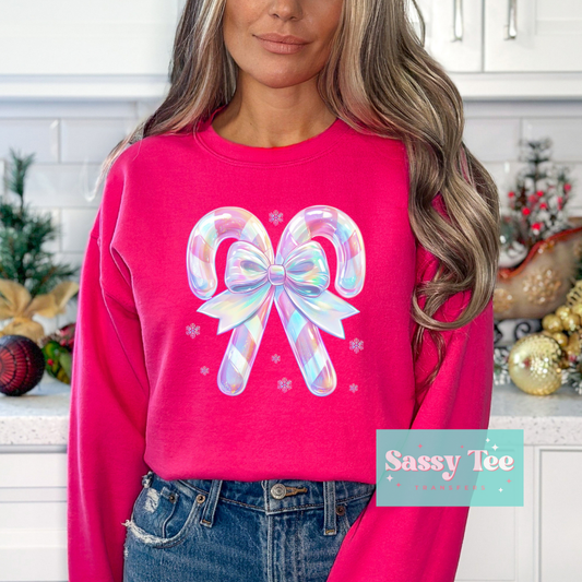 CANDY CANE BOW PASTEL *Ships in 5-10 biz days