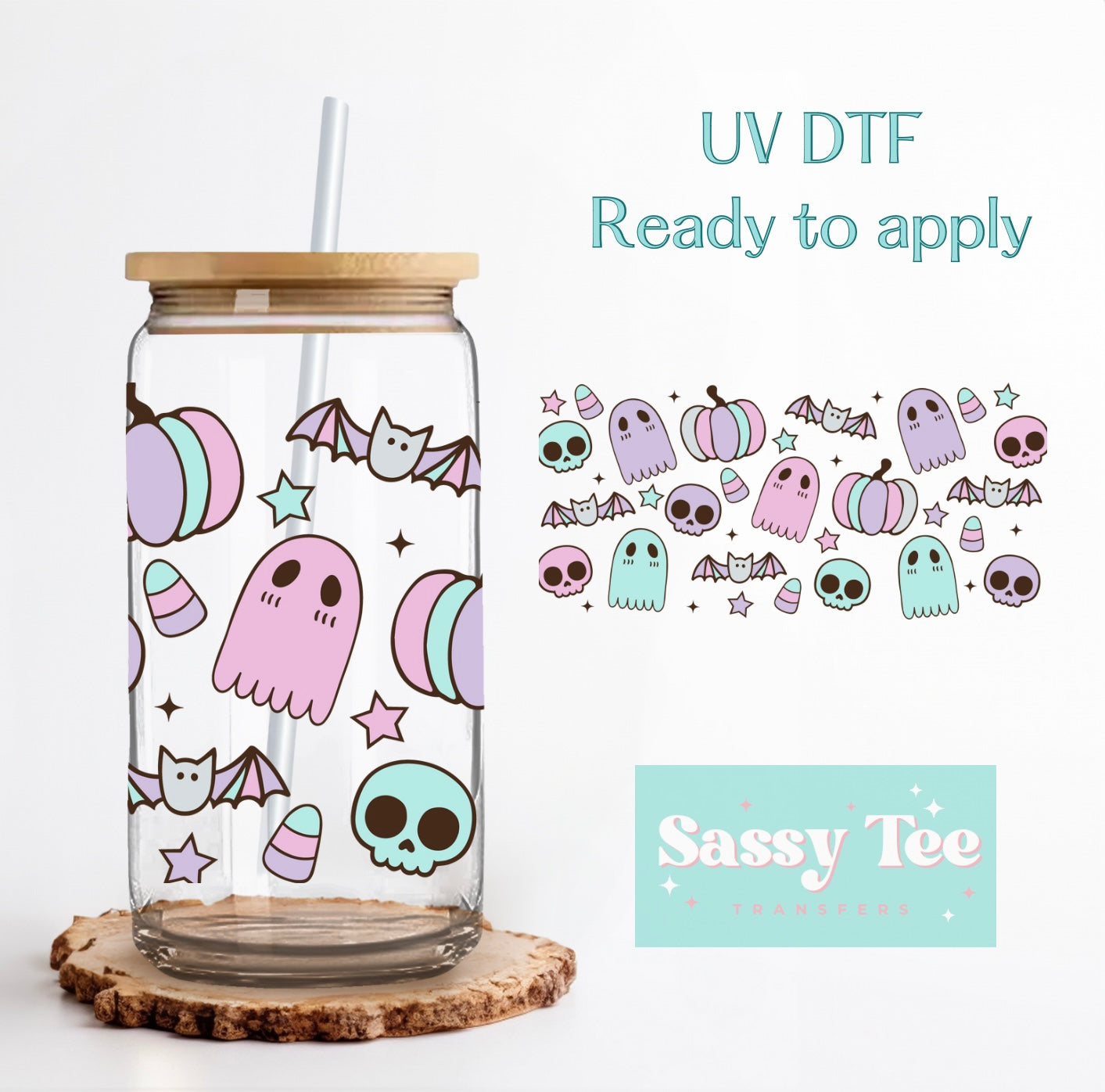 HALLOWEEN PASTEL UV DTF CUP WRAP